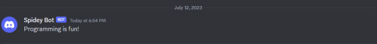 Discord bot posting the message in a channel