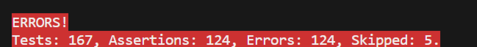 Test-suite error summary
